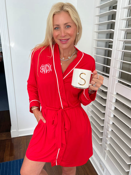 Monogram Ruby Red Robe – I Love Jewelry
